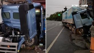 酒駕失控衝民宅！聯結車駕駛肋骨斷了