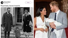 丹尼貝克貼黑猩猩照，疑似種族歧視具非裔後代血統的梅根王妃。（圖／翻攝自推特）