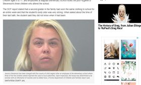 佛州潔西卡．史蒂文森（Jessica Stevenson）遭控5項虐兒罪名。(圖/翻攝自Newsweek)