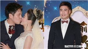 劉至翰出席三立製作人楊煥喻與江湧錡婚禮。（合成圖／記者邱榮吉攝影）
