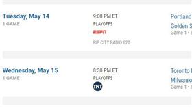 ▲NBA分區冠軍戰賽程。（圖／取自NBA官網）