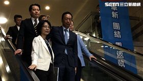 吳敦義郭台銘會面。(記者黃宣尹攝影)