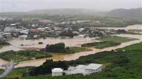 日本,淹水,與那國島,沖繩,大雨,災情,民眾,　圖／翻攝自推特　https://parg.co/QLp　
