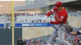▲大谷翔平敲出2019年首轟。（圖／美聯社／達志影像）