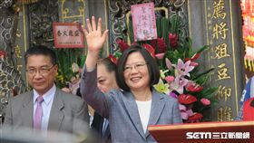 總統蔡英文14日出席「保儀大夫1262週年聖誕千秋祝壽三獻大典」。（圖／記者盧素梅攝）