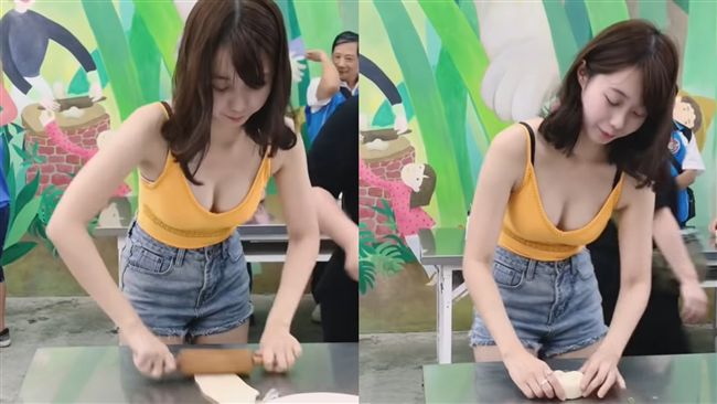 火辣女師做蔥油餅　擀麵糰送滿滿福利