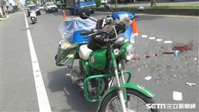 彰化郵差送信擦撞，６旬婦人爆頭亡／翻攝畫面