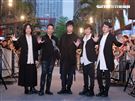 五月天出席第3部3D演唱會電影「五月天人生無限公司」首映。（記者邱榮吉/攝影）