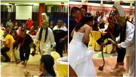 婚宴，黑白無常，中國，新山。翻攝自侯昭庆面子书