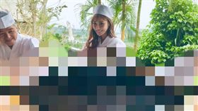 明日花綺羅穿上壽司師傅，切黑鮪魚架式十足。（圖／翻攝自明日花推特）