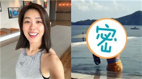 林可彤,1歲兒泳池邊洗衣服。（圖／IG）