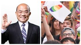 蘇貞昌，挺同婚團體組合圖