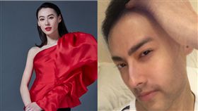 梁洛施用「童顏特效相機」變成一位帥氣鬍渣型男。（圖／翻攝自梁洛施IG）