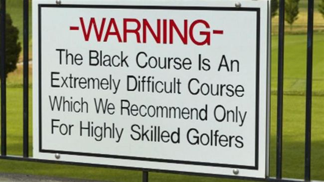 高球／黑球場：沒高超球技最好別來！