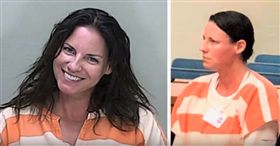 實在太可惡！美國佛羅里達州去年發生一起酒駕撞死人的車禍，肇事女子韋爾克（Angenette Welk）撞死一名60歲的婦人，她被捕入獄後，依照慣例拍下囚照，但沒想到酒駕撞死人的她，居然在拍照時對著鏡頭露齒燦笑，讓受害者家屬相當憤怒，認為韋爾克根本毫無悔意。（圖／翻攝自Villages-News.com YouTube）