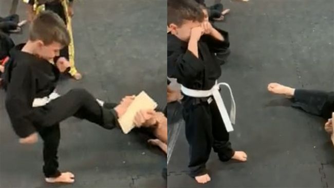 童踢板失敗落淚！老師同學齊鼓勵過關