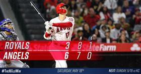 大谷翔平開轟。（圖／翻攝自天使推特）