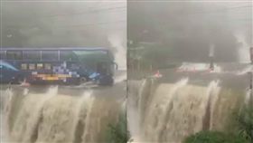 投95線溪杉公路「山路變水路」／翻攝自臉書台灣新聞記者聯盟資訊平台