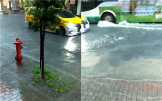 雨彈狂炸雙北！新莊大街淹成「小河」