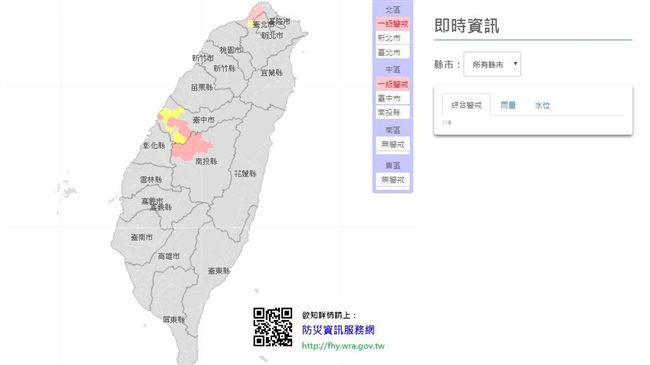 豪雨狂炸！西半部多處地區列淹水警戒