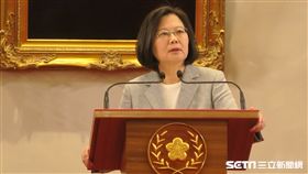 蔡英文總統20日上午召開「三年有成，台灣進步關鍵字」記者會。（圖／記者盧素梅攝）