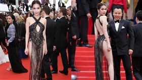 坎城影展,電影,鄧玉貞,何穗,女星,超模,紅毯,禮服,服裝,越南,大陸,時尚　圖／翻攝自微博　