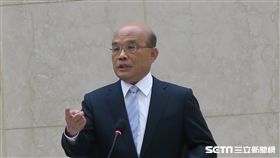行政院長蘇貞昌21日上午在行政院與工商協進會舉行座談會。（圖／記者盧素梅攝）