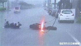 台中、苗栗騎士遭電死／記者蔡文淵、吳伊哲、SNG攝影