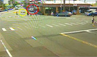 廂型車「直直衝」！行人像球瓶散開！