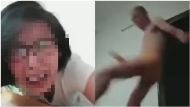 夫飛踹家暴！她捨命「肉身護兒」求救