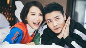  蔡少芬跟老公張晉。（翻攝微博）