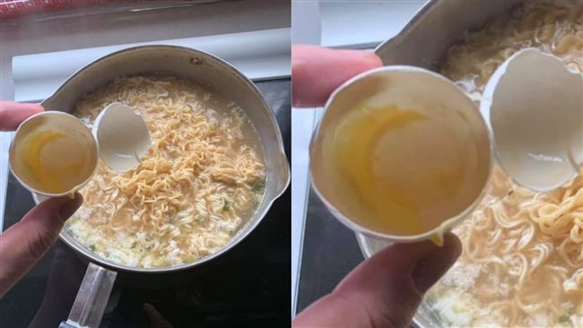 打蛋瞬間飄臭味！他傻看整鍋一秒全毀