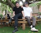 導演廖人帥Leo與視覺設計師提摩西接受三立新聞網專訪。（記者林士傑/攝影）