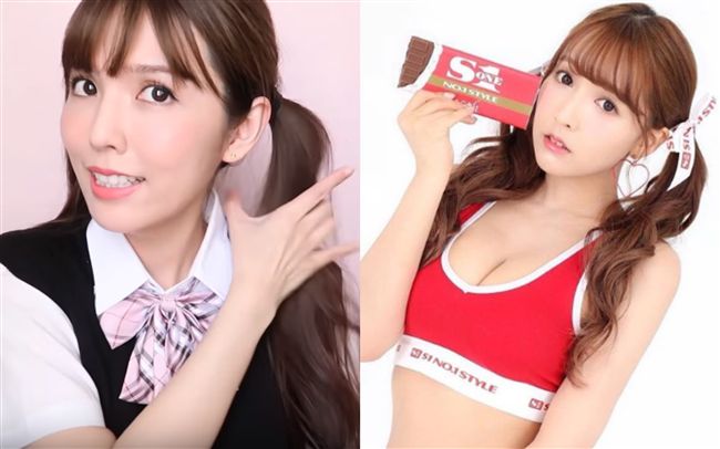 她的雙馬尾造型　竟意外撞臉AV女神