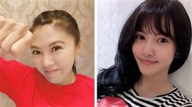 劉樂妍與妹妹（合成圖／翻攝自微博、臉書）