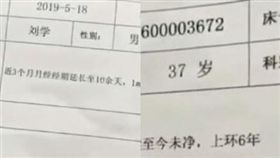 男子抽血被驗出月經。(圖/翻攝自微博)