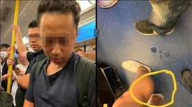 男趁過山洞猥褻　她遭「子孫」濺小腿（圖／翻攝自香港交通突發報料區）