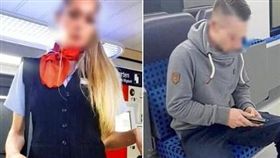 德國驗票員在火車上拍A片。(圖/翻攝自推特)