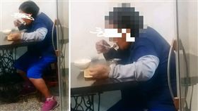  假裝身障騙餐點？一名男店員表示，他日前遇到一名身障的客人，沒想到對方不斷想「凹折扣」，還擺出一副商家請吃飯是應該的樣子。後來店長決定幫助弱勢，並請她吃這一頓，結果她吃完後，「掰咖」的腳竟都好了，讓他感慨地說：「覺得失望…」（圖／翻攝自爆怨公社）