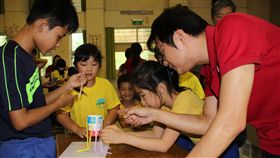 偏鄉學童開心玩建築關心南投縣偏鄉學校多元教育發展，台中一家建設公司24日捐款給中寮鄉廣福國小，助學校聘任專業師資；也帶來「小小建築師」體驗課程，以淺顯易懂的有趣教材，啟發孩童接觸建築樂趣。中央社記者蕭博陽南投縣攝  108年5月24日