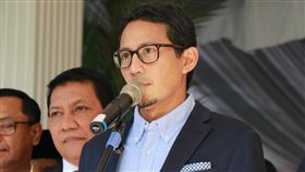 桑迪阿加記者會印尼總統選舉落敗的候選人普拉伯沃今天晚間將向憲法法庭提出選舉無效之訴訟。他的副手桑迪阿加稍早召開記者會說明。中央社記者石秀娟雅加達攝  108年5月24日