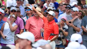 潘政琮最後1回合開球失準頭。（圖／美巡賽提供）