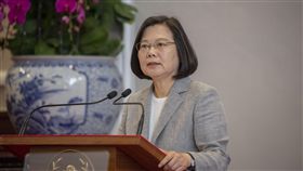 總統蔡英文20日舉行「三年有成 台灣進步關鍵字」記者會。（圖／總統府提供）