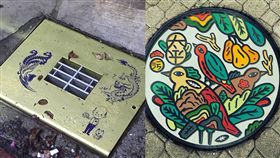 高雄人孔蓋、台中人孔蓋／新聞台、翻攝自林佳龍IG