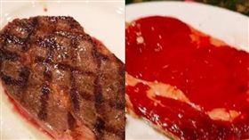 點了頂級和牛牛排，沒想到送上來的竟然長這樣。（圖／翻攝自臉書社團「澳門難食中伏團」）
