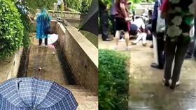 戶外景觀燈漏電！2女童調皮「踩積水玩耍」瞬間活活被電死(圖/翻攝自微博)