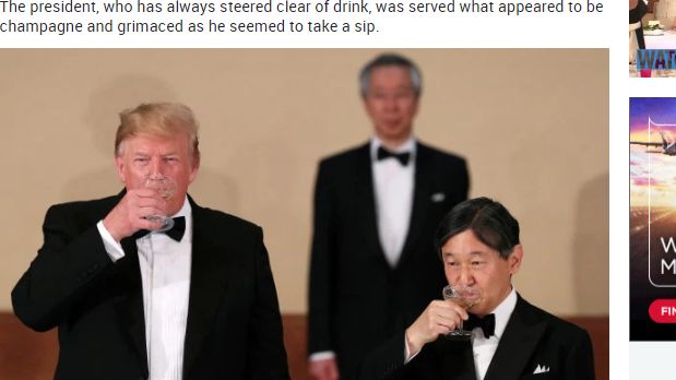 日國宴假裝喝酒　川普滴酒不沾全因他
