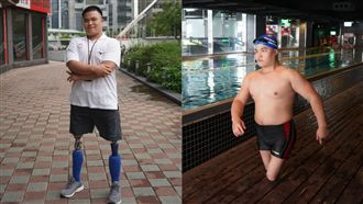 出生沒雙腿　他照樣健身、游泳超勇猛