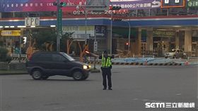 台中警方疏導交通、交警、交通警察／翻攝畫面