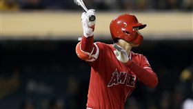 ▲大谷翔平9局上2出局擊出超前比數的安打。（圖／美聯社／達志影像）